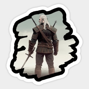 The Witcher Sumi-e Sticker